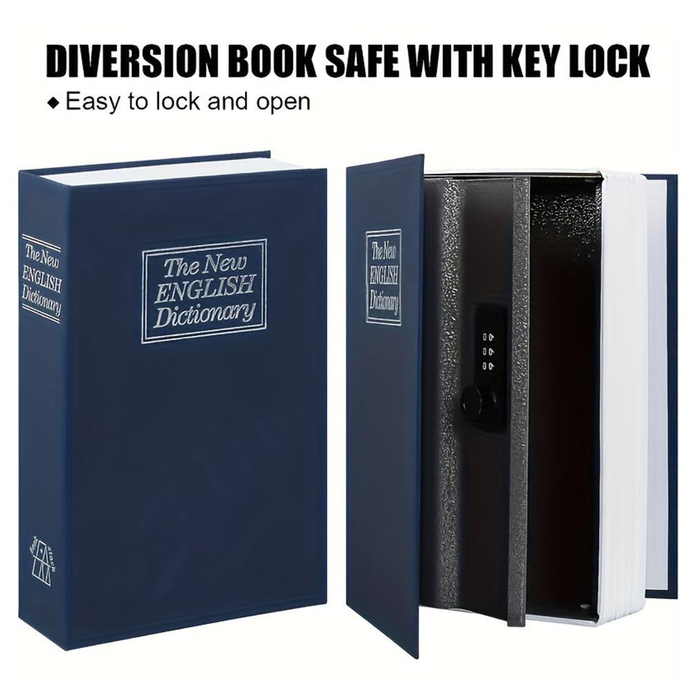 English Dictionary Design Money Box with Combination Lock, Money Safe Box, 1 Count Hidden Secret Storage Box for Cash, Jewelry and Passport, Saving Box, Home Organizer for Home Office, Summer Gifts