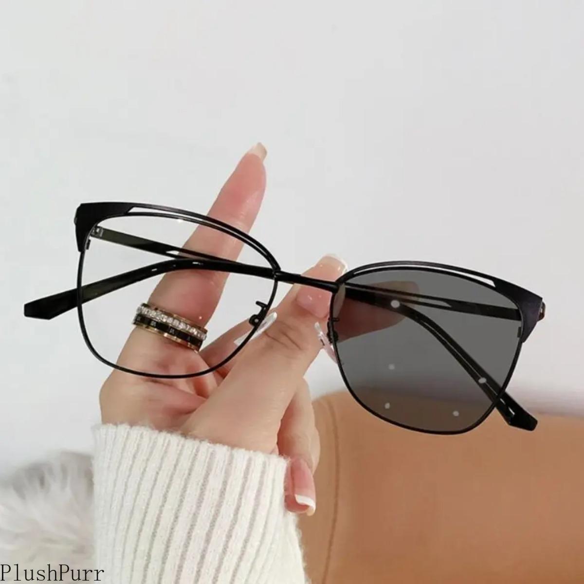 2026 New Arrival Unisex Retro Y2K Anti-Blue Light Glasses – Color-Changing Lightweight Frame for Office & Study, TikTokShopBlackFriday Summer