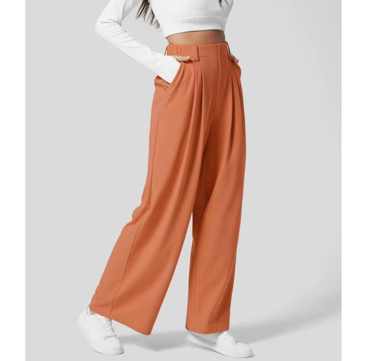 European And American Style, Women'S Pants, High-Waisted, Wide-Leg Pants, Casual Loose-Fitting Trousers