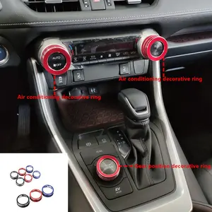 3-Piece Car Interior Set, Creative Aluminum Knob Decor for Toyota Rav4 20-24, Durable Scratch-Resistant Dashboard & Gear Shift Knobs