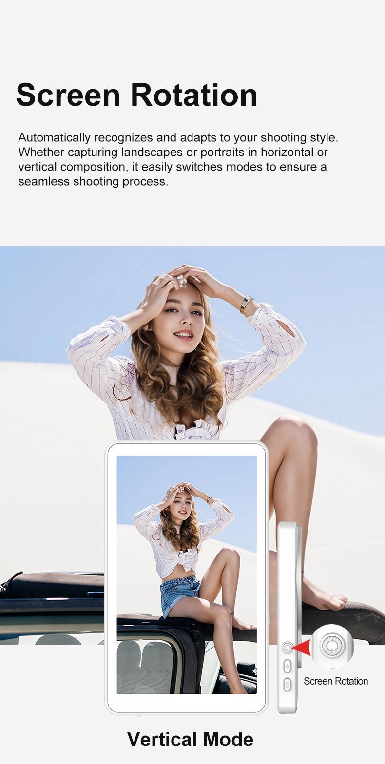 Magnetic Phone Monitor | Real-Time Selfie Screen for Rear Camera Vlogging & Live Streaming