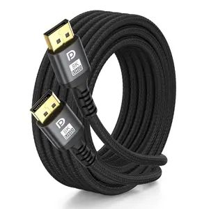 8K DisplayPort 1.4 Cable 15ft High Speed 32.4Gbps Supports 8K@60Hz 4K@144Hz 2K@240Hz for HDR FreeSync G-Sync Gaming Monitor PC TV Graphics