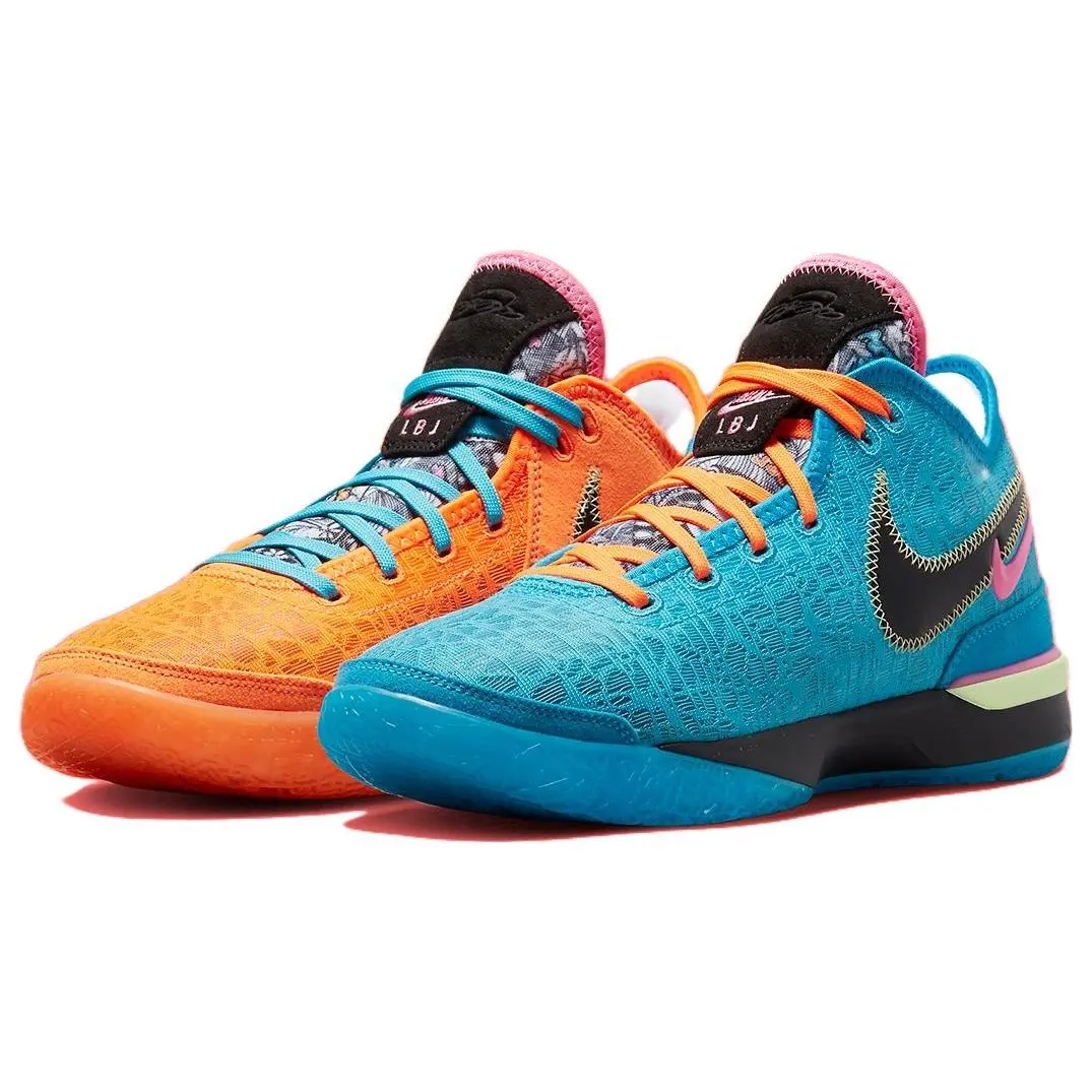 Nike LeBron NXXT Gen Zoom EP "I Promise" Men's Low-Top Basketball Shoes in Blue and Orange Verifiable, with credentials and supporting global authentication