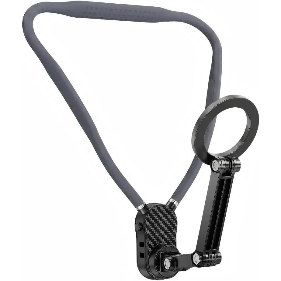 Flexible Silicone-Aluminium Neck Mount Holder for Most Standard Smartphones & Action Cameras, Hands-Free POV Bracket for Vlogging & Cycling, Durable Sports & Outdoor Accessory, Fishing Essential
