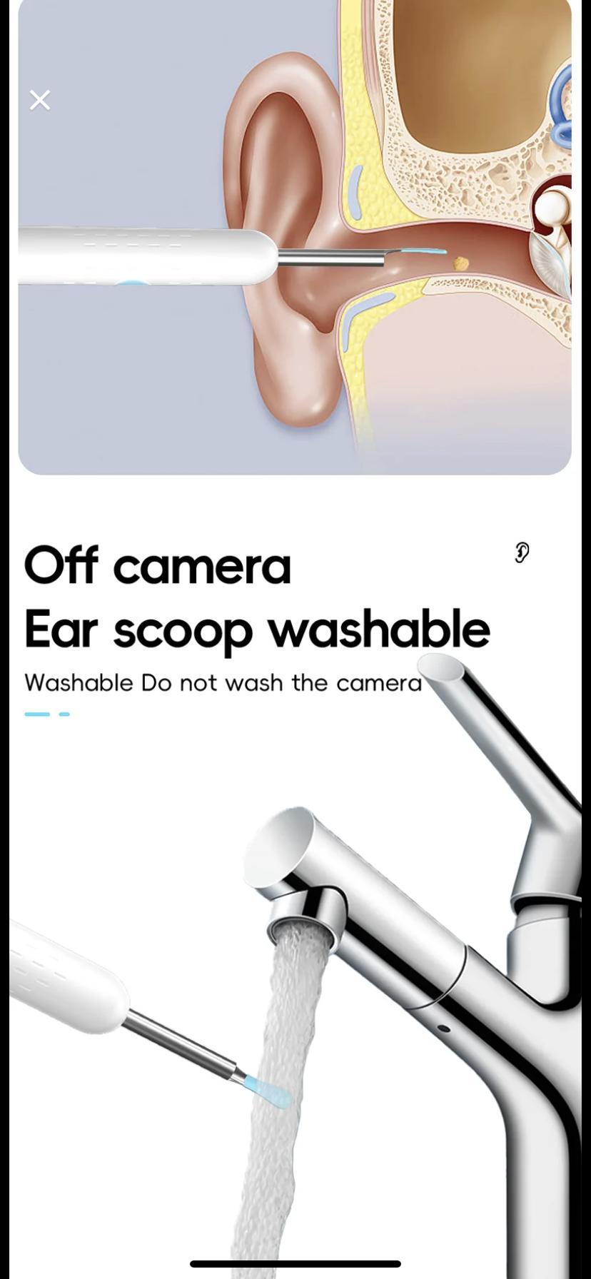 Ear Wax Removal Tool, Otoscope with 1920P HD Camera, with 7pcs Set of Metal Ear Spoons, with 6 LED Lights for iPhone iPad Android Smart Phone, Perfect Gift for Men and Women - Ideal Mother's Day Gift for Mom & Family earwax cleaner soft silicone tip kit
