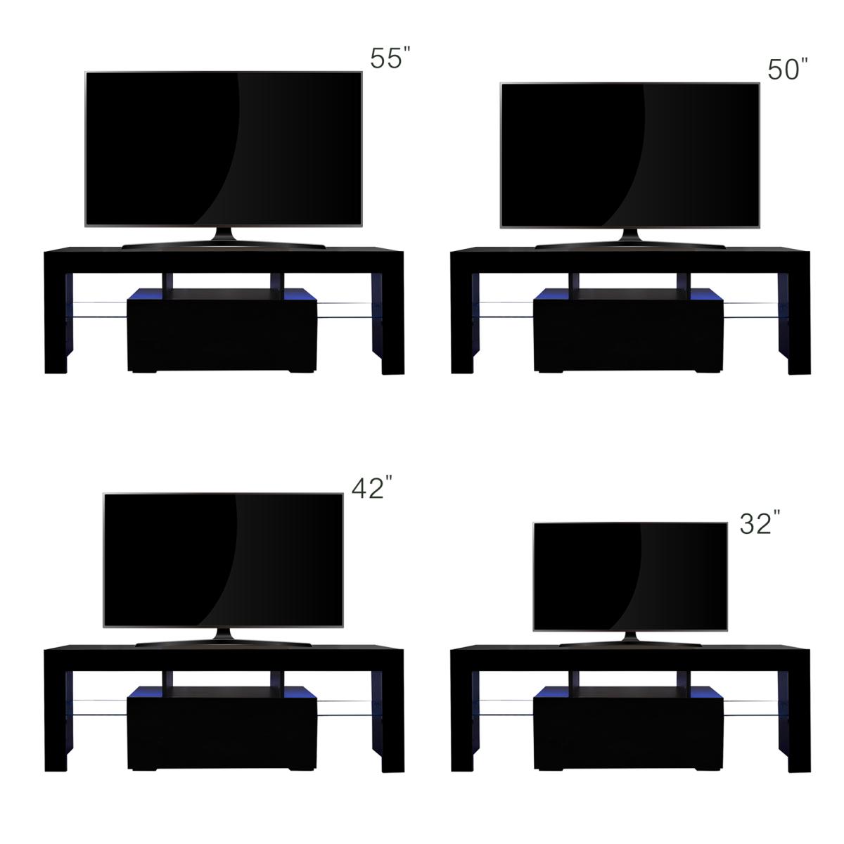 Entertainment TV Stand, Large TV Stand TV Base Stand with LED Light TV Cabinet.
