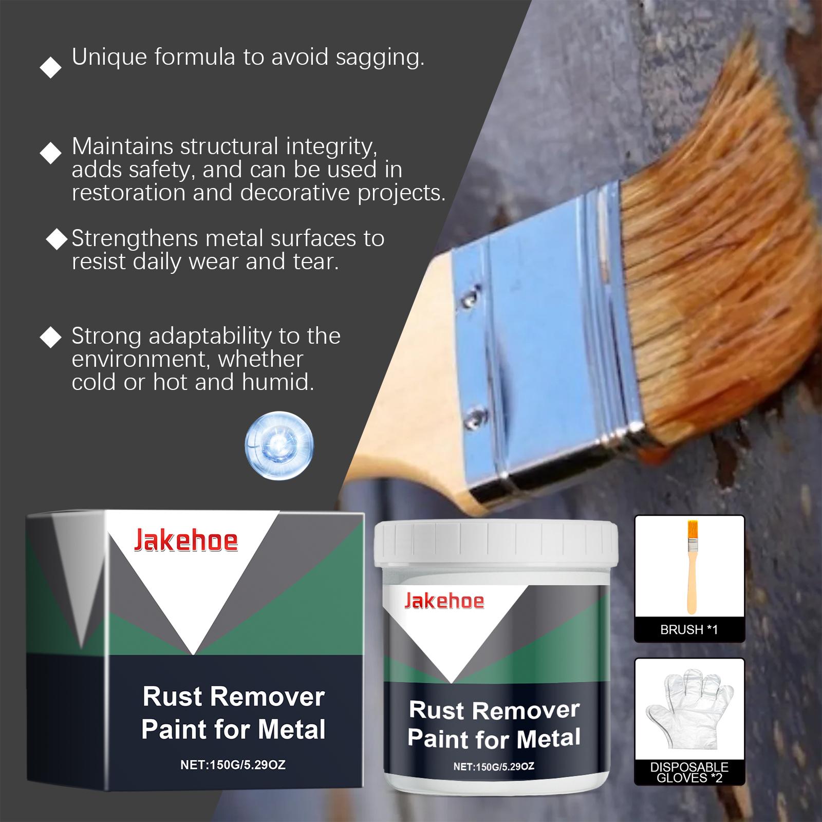 Jakehoe Metal Rust Removal Paint, Metal Surface Rust Prevention Durable Protection Rust Quick Dry Rust Removal Paint