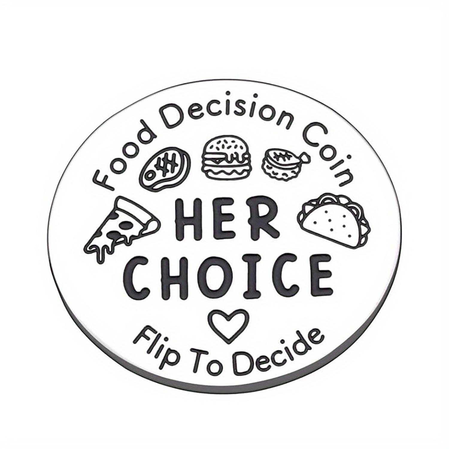 Stainless Steel Couple Choice Coin, 1 Count Couple Gift, Bridal Gift, Wedding Souvenir, Party Favors for Wedding Engagement Anniversary, Party Supplies, Party Gifts