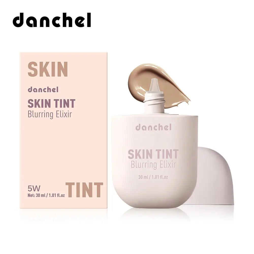 Skin Tint Blurring Elixir, Lightweight Fluid Foundation for Natural Skin-Like Finish, Coverage Blurs Pores & Lines, Long-Wear Sweat-Resistant, Hydrating, Ideal for Daily Wear & All Skin Types