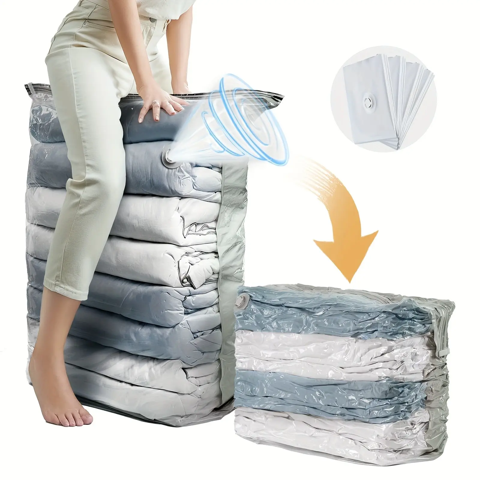 Cube Multifunctional Customizable Eco-Friendly Storage Bags, Large Capacity Portable Vacuum Compression, Space-Saving Design, Modern Style