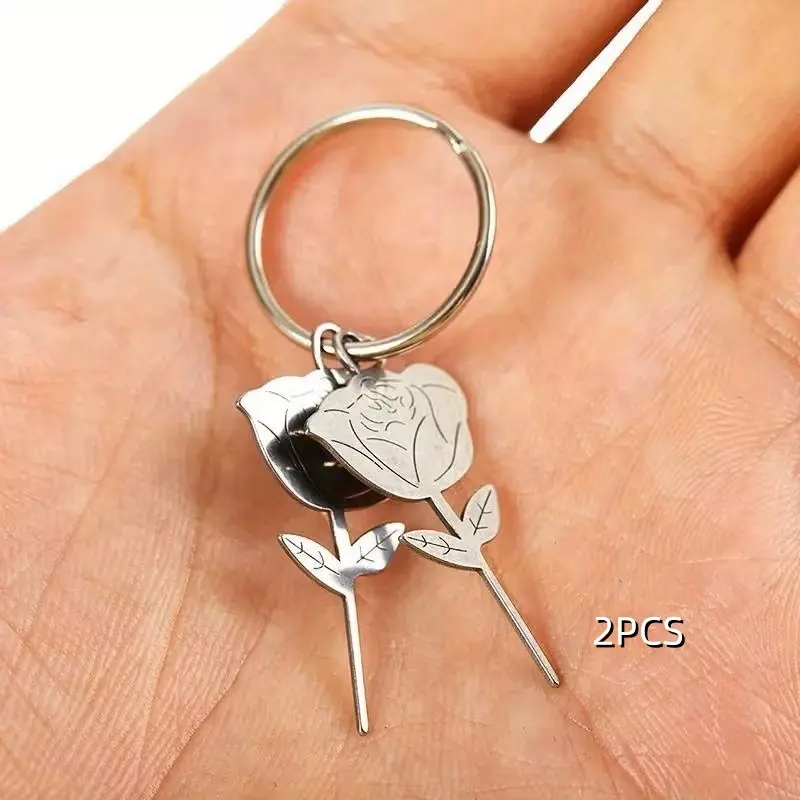 Set of Two Rose-Shaped Stainless Steel Sim Card Ejector Pins, Universal Smartphone Sim Tray Tool, Durable and Reliable Design