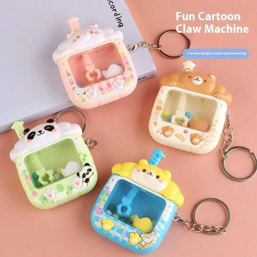 Mini Ball Claw Machine Keychain, Portable Mini Doll Catcher Game, Stress Relief Fidget Toy Pendant & Ornament.It Is A Fun Educational Toy For Home Leisure, An Ideal Creative Gift For Birthdays, Christmas And Halloween.