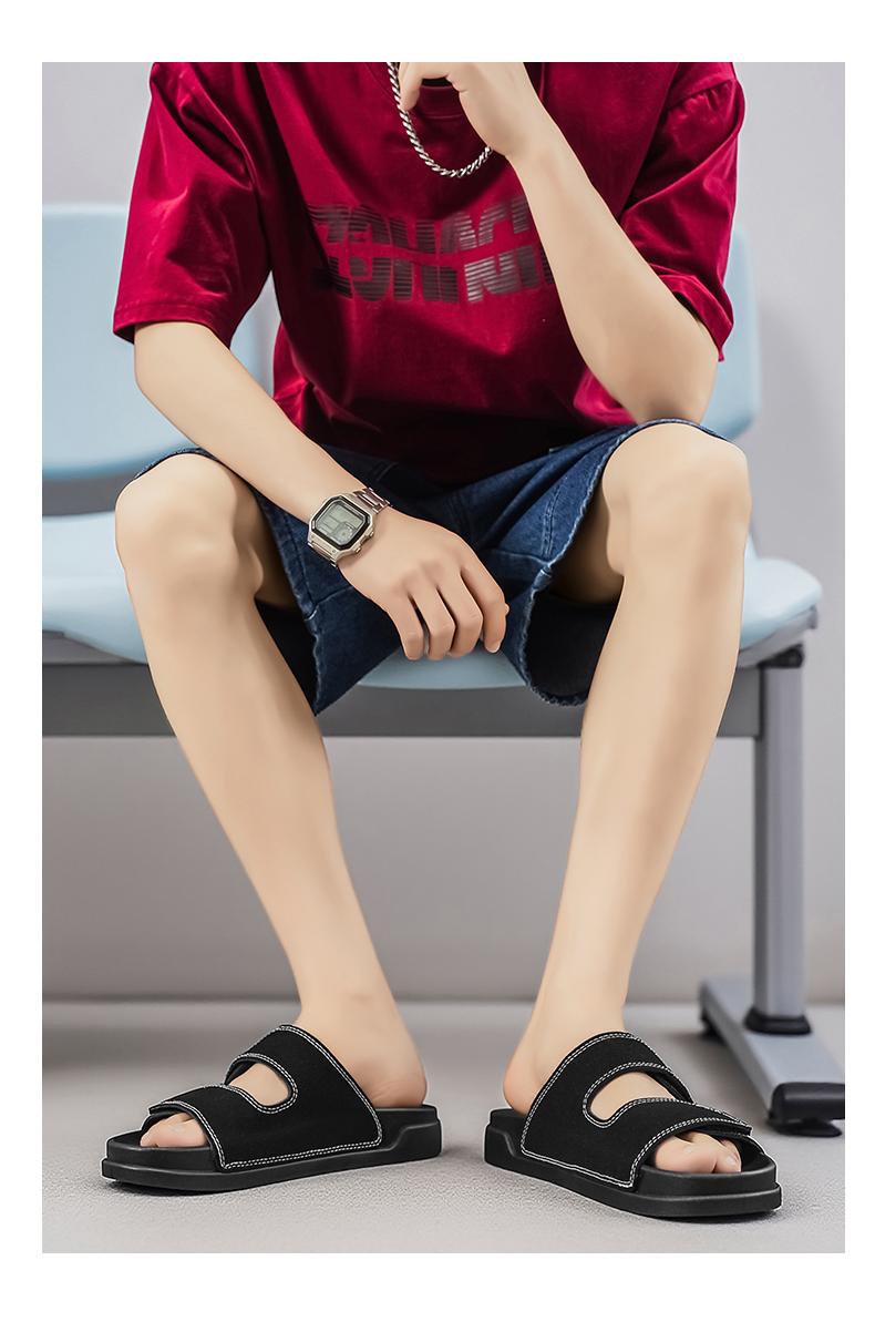 Men's Summer Slippers Outdoor Beach Sandals Breathable Anti - slip Sports Flip Flops High Trendy