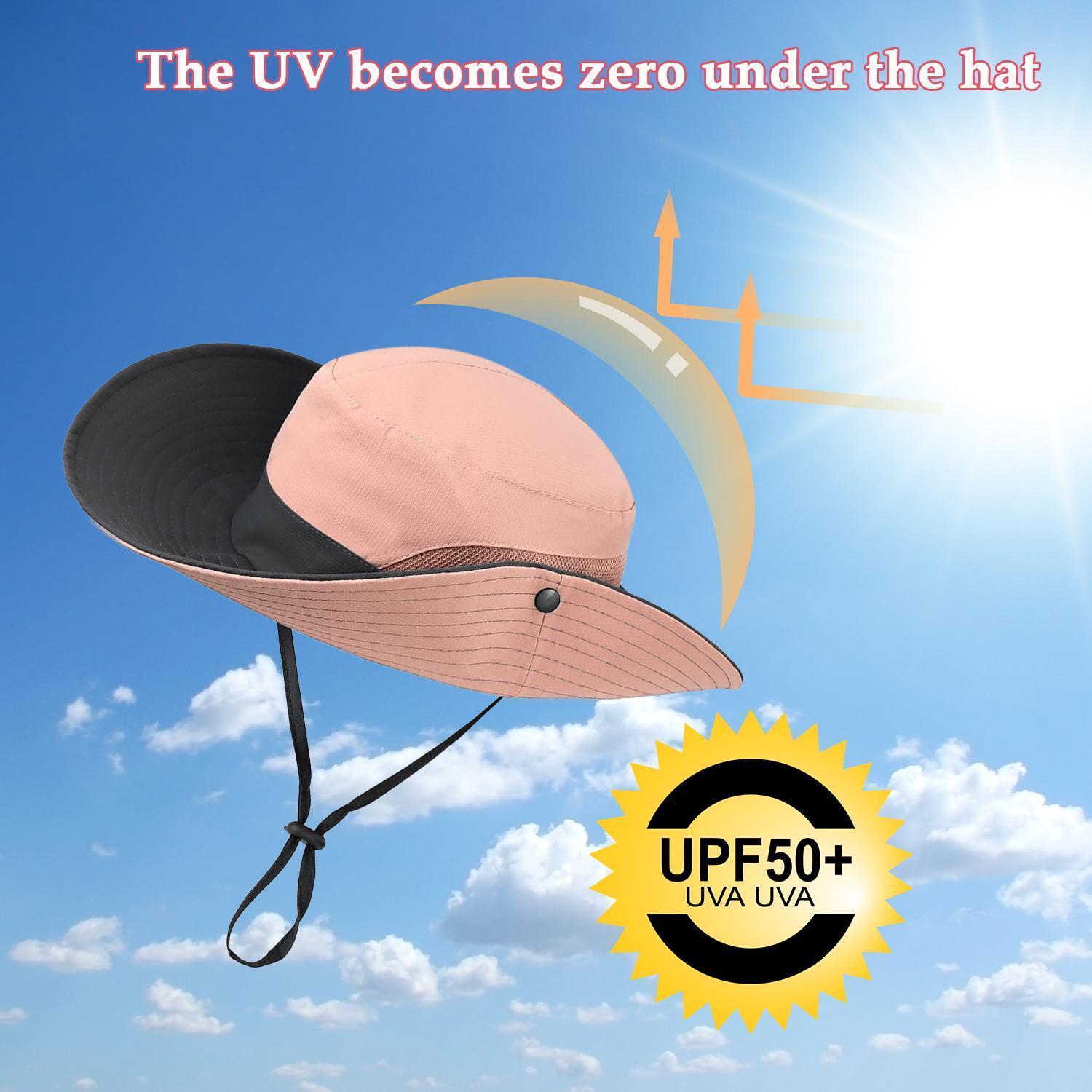 Ultra-Wide Packable Sun Hat UPF 50+ Adjustable Ponytail Hole Travel Beach Women main image 2