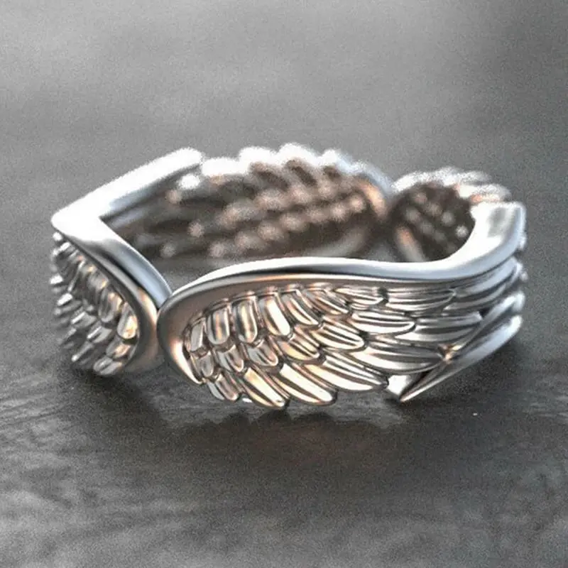 Gorgeous Angel Wings Women Wedding Ring 925 Silver Filled Jewelry Ring Sz 6-10