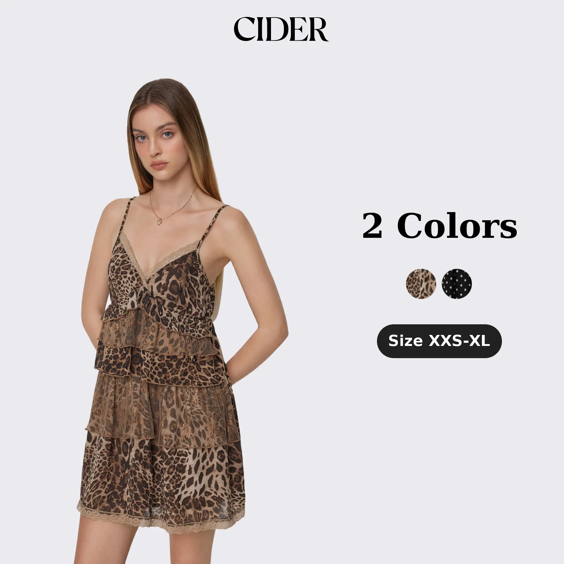 Cider Vintage Night Out Leopard Print Dress for Club Party, Sexy Chiffon Mini Dress, Ladies Sweetheart Sundress, Summer Concert Outfits, Lady Gowns SohoChic