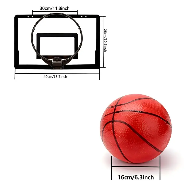 Indoor Basketball Folding Hoop, Kids Door Mount Office Basket, Teen and Adult Mini Hoop, Includes 1-3 Balls, Perfect for Home Use, Over the Door Basketball Hoop