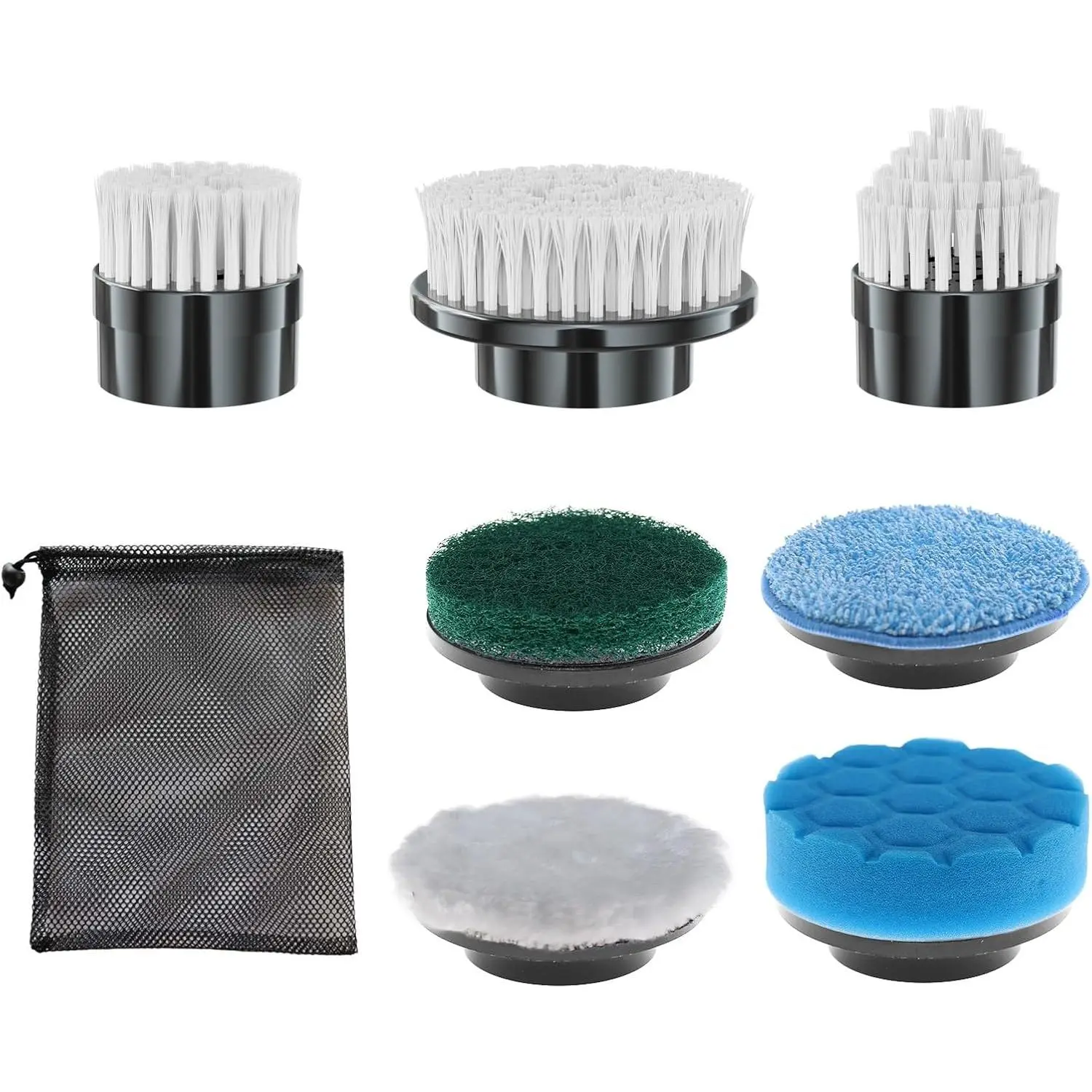 Electric Spin   Brush Heads, 7 count Set Suitable for Cordless Power , for Bathroom, Kitchen,