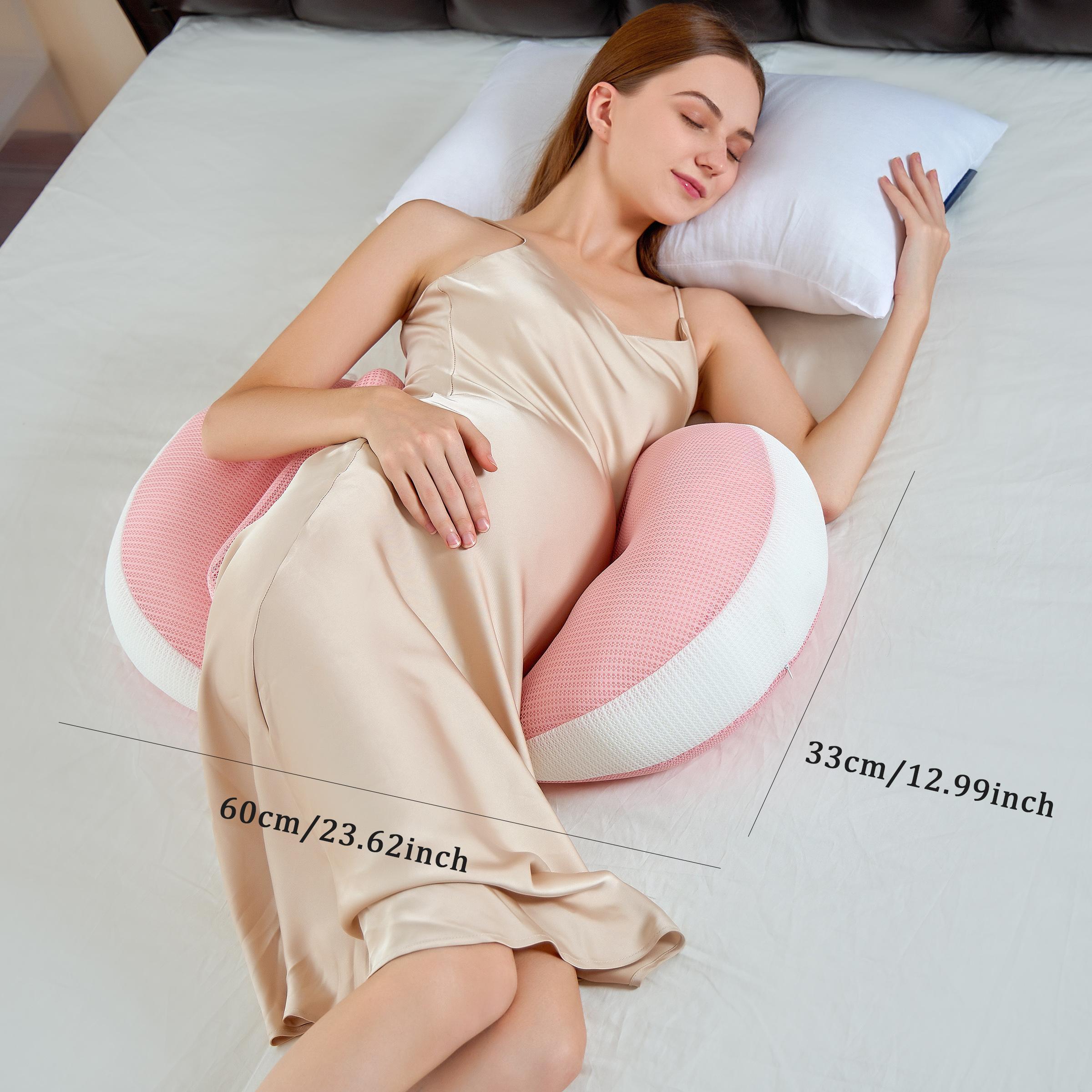 Maternity Pillow, 2 Counts U-shaped Pregnancy Pillow, Removable & Washable Pregnancy Side Sleep Pillow, Maternity Supplies for Home & Travel