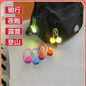 Outdoor Backpack Lights Silicone LED Night Running Warning Light Camping Riding Wind Rope Light Travel Equipment Tool Safety