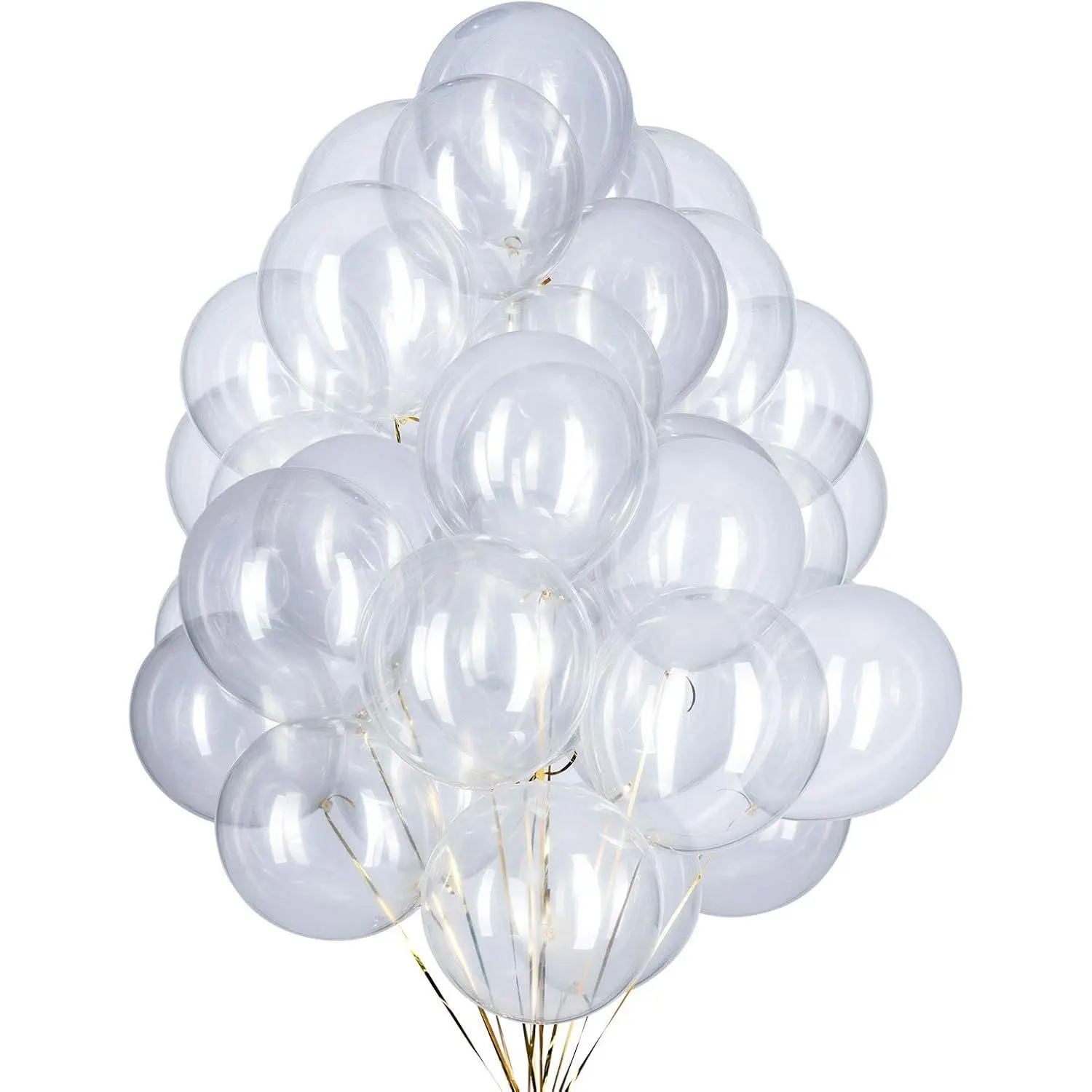 12 Inch Clear Balloons Party Latex Helium Transparent Balloon,Pack of 50