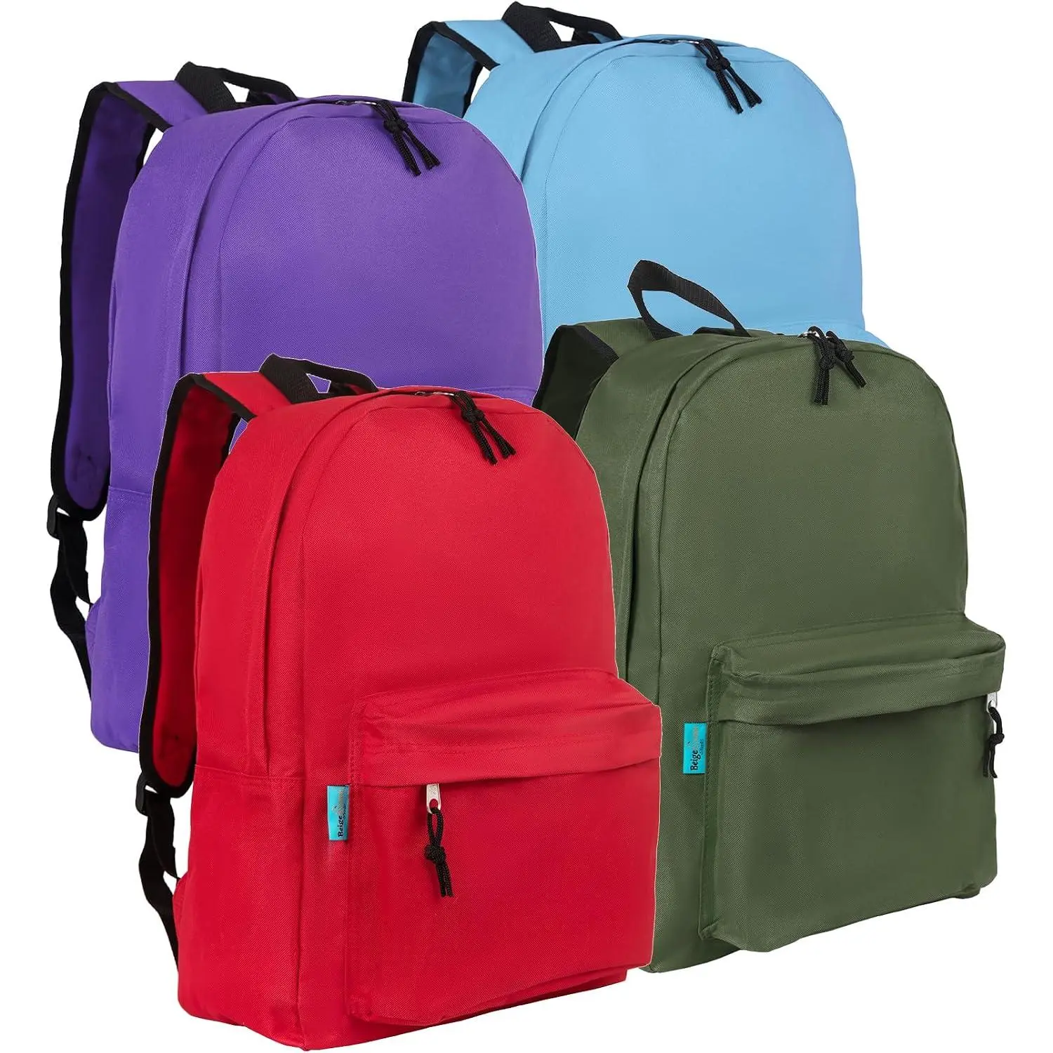 Wholesale 16.5 Inch Backpacks – Pack of 4 Multicolored Bulk Bags,  Colors - 18.1 H x 13 W x 5.7 D