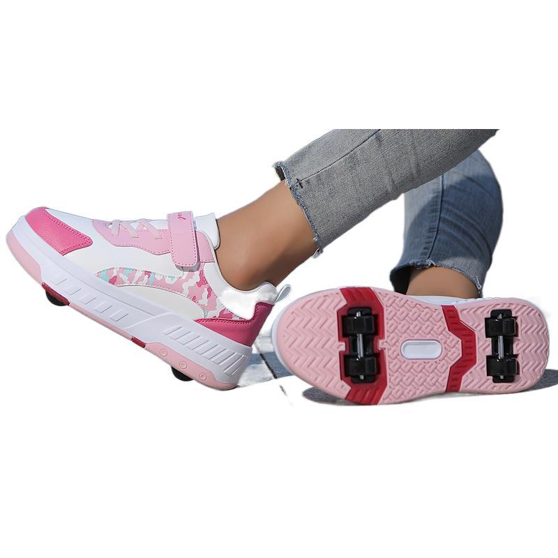 Girls' Outdoor Roller Skates Traditional Style Fashionable Versatile Detachable Design Autumn Winter Model Suitable for Skating and Playing Comfortable and Stylish
