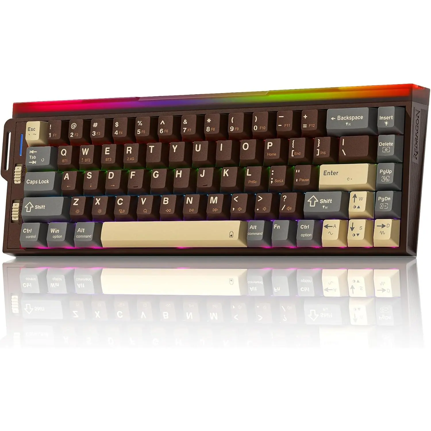 K752 60%  Mechanical Gaming Keyboard with RGB Lightbox | Tri-Mode  5.0/2.4GHz/USB-C, RGB Backlit , Creamy Sound, Hot-Swappable, PBT Keycaps for PC/