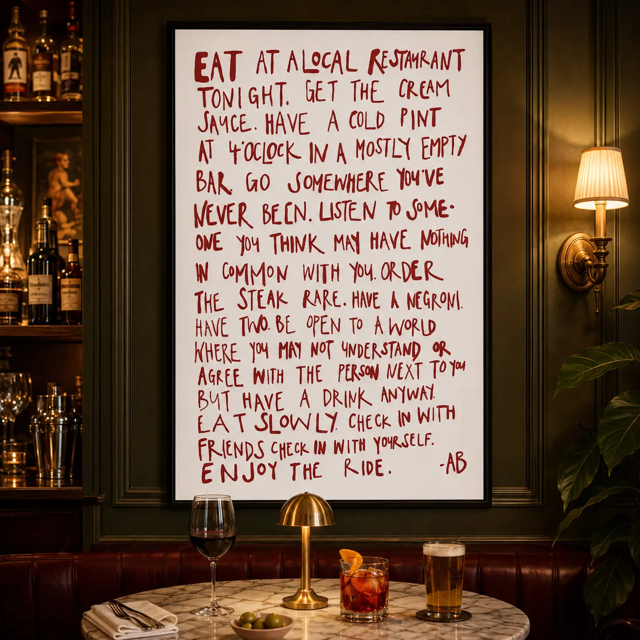Anthony Bourdain Quote Print, Canvas Wall Art Poster, Vintage Kitchen Decor, Restaurant Bar Artwork, Food Lover Gift, Chef Inspired Wall Decor, Culinary Quote Artwork, Rustic Cafe Home Decoration