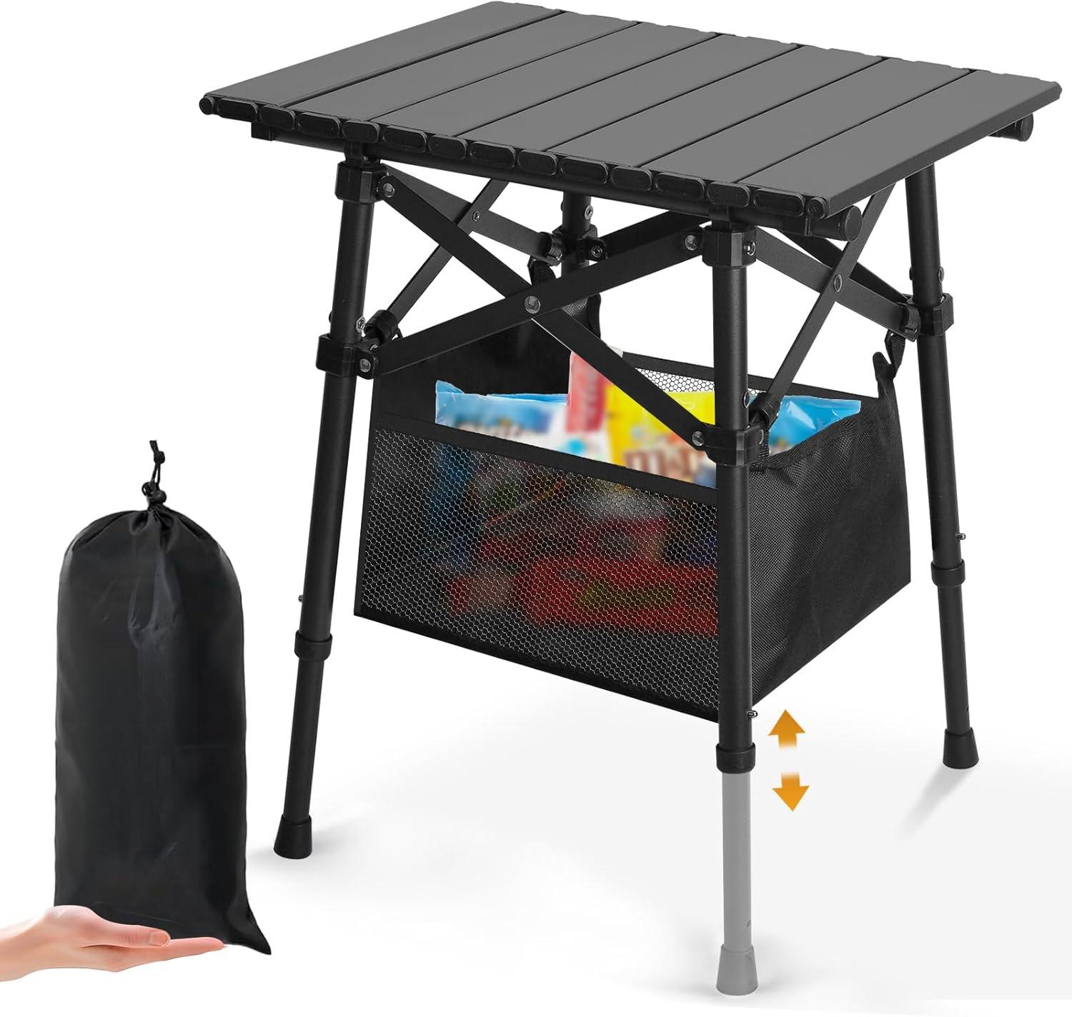 backpack folding mini metal table EYPINS Ultralight Camping Foldable play board game or even serve as a bedside table 31.5" Foldable Computer Desk w/