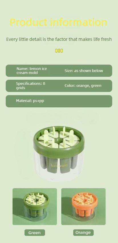2PCS Food-grade popsicle mold with lid, suitable for home use, for making popsicles and frozen ice cubes. A handy tool for making your own ice cream.