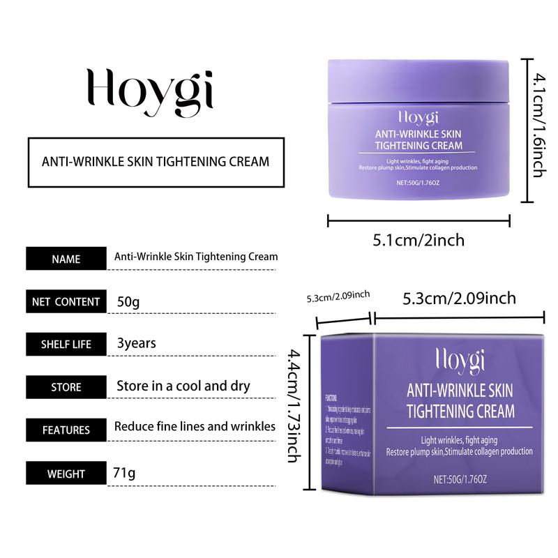 Hoygi Facial Skin Firming Cream Gentle Moisturizing Rejuvenating Hydrating Skin Care Anti-Wrinkle Cream