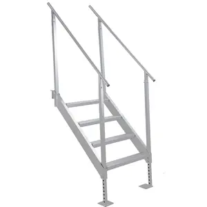 Removable 5-Step Heavy Duty Aluminum Dock Ladder,Adjustable Height , Wide Non-Slip Steps, Saltwater & Corrosion Resistant