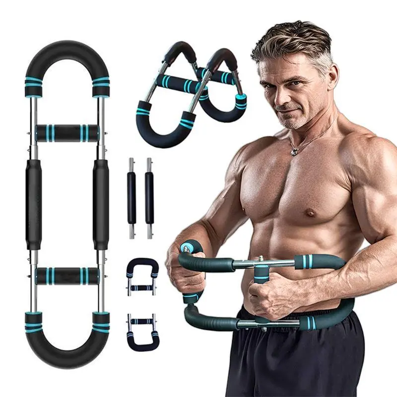 Arm Trainer,Chest workout Strengthen Chest and Arm Muscles Men's Fitness Trainer Detachable Portable Spring Resistance Home Fitness Equipment Forearm Strengthener