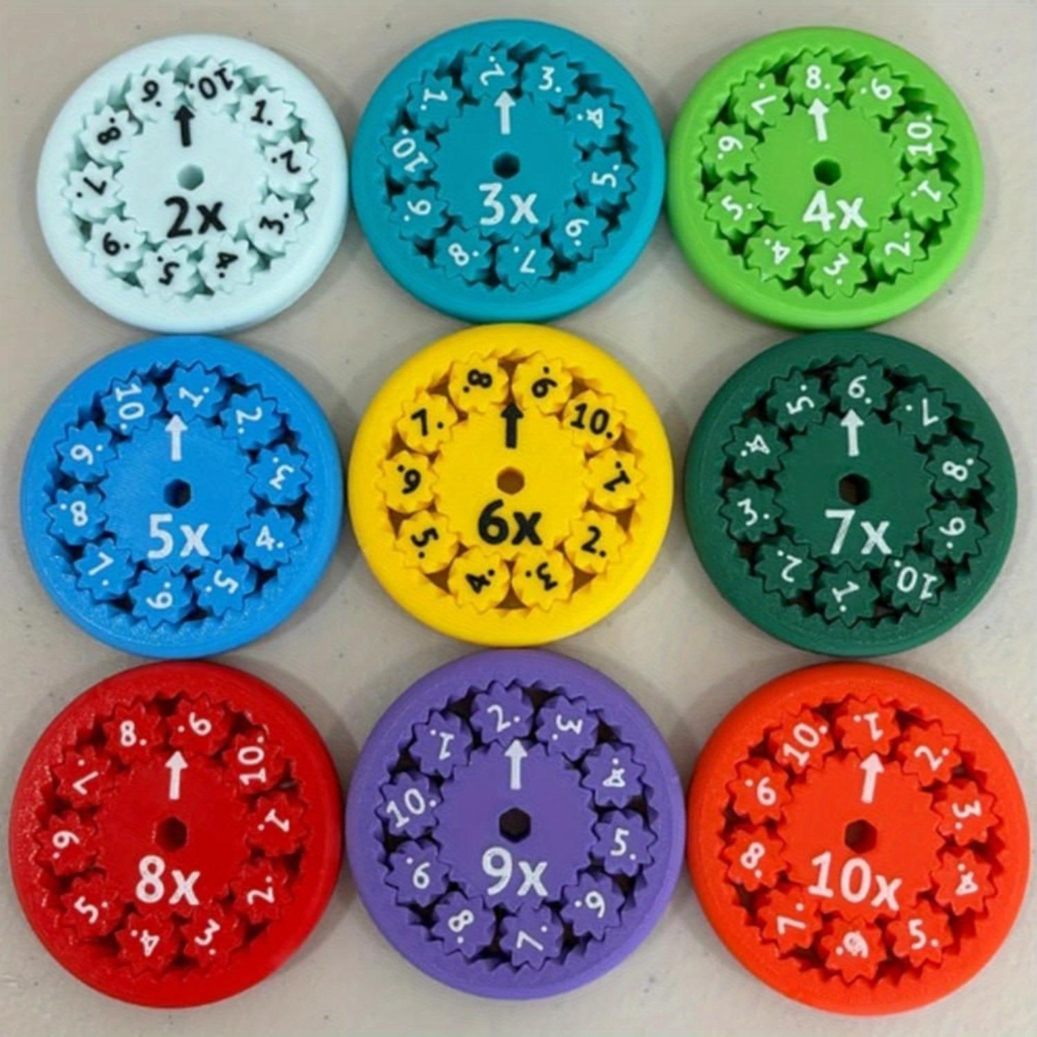 Math Spinner, 9 Counts/18pcs Interactive Math Spinner, Fun Learning Tool for Addition, Subtraction, Multiplication and Division, School Supplies, Math Learning Tools