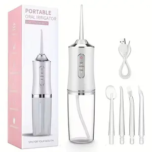 Rechargeable Portable Oral Irrigator, Includes 4 Nozzles, Ideal for Men and Women, Perfect Travel Companion, Great Gift Idea