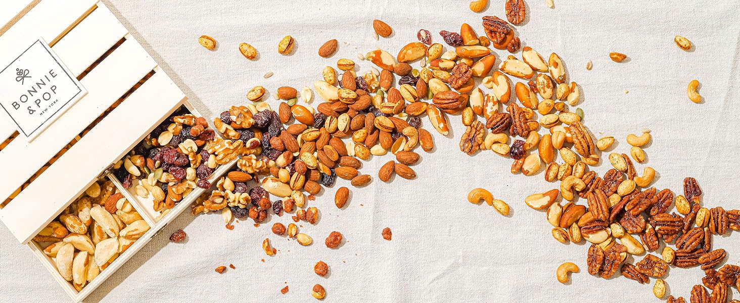 Gift Basket, in Reusable Crate, Healthy Gift Option, Gourmet Snack Food Box, with Unique Flavors, Great for Feel Better, Sympathy Birthday Bonnie Pop