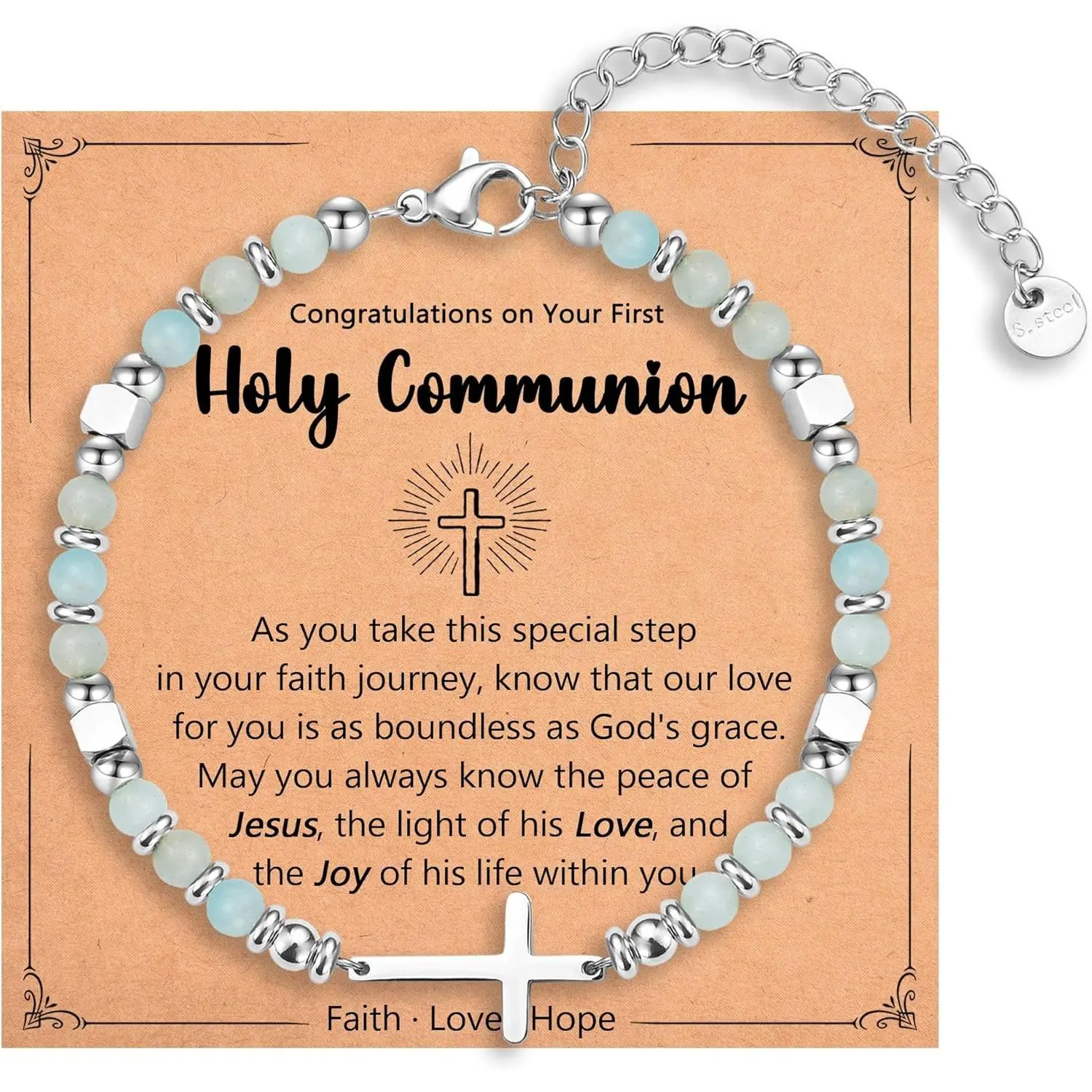 Religious Cross Bracelet for Women Girls, Christian Gifts| Daughter Granddaughter Sister in Christ Friend Niece Gifts on Birthday Christmas Easter Valentines Day Graduation