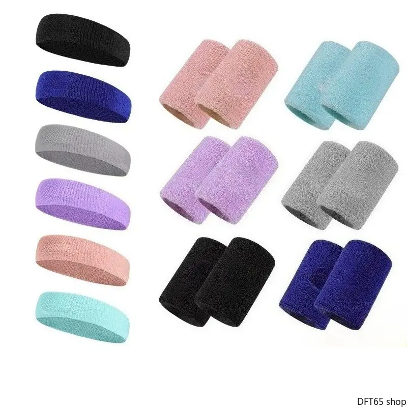 Terry Cloth Sports Wrist Sweatband Soft Thick Absorbent Fabric Elastic Snug Fit Joint Cushion Support Sweat Wiping Function For Women Gym Badminton Tennis Daily Wrist Sprain Tendonitis Lightweight Protective Wrist Sleeve Accessory