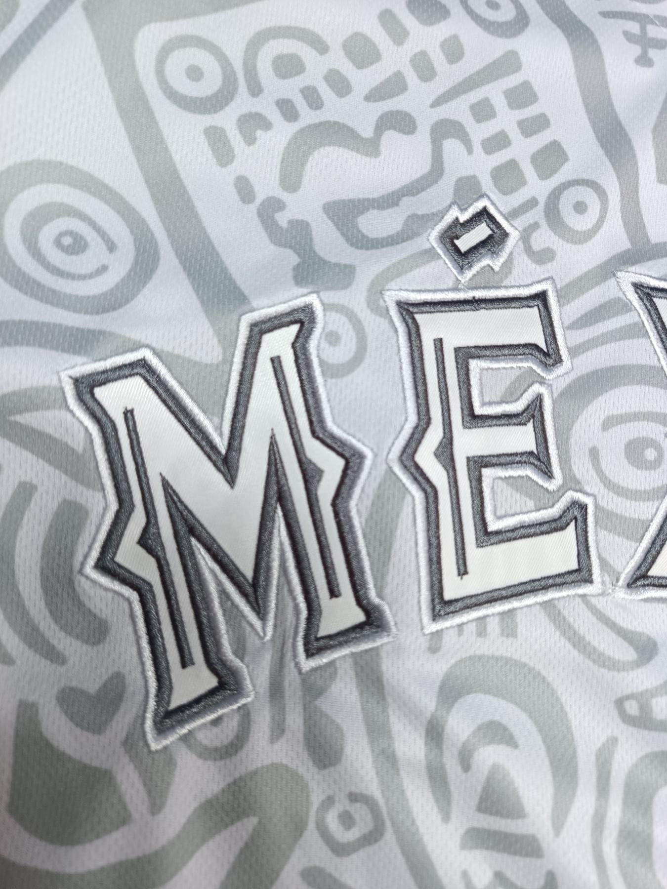 Men's Short Sleeve Mexico Embroidered Baseball Jersey, T-Shirt for Sports