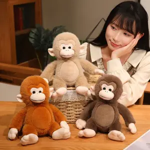 Cute Realistic Monkey Plush Toy, Zoo Macaque Small Monkey Stuffed Animal, Cross-Border Doll, Photography Prop, Soft and Adorable