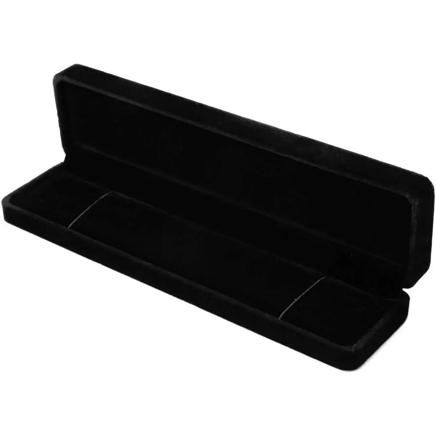Black  Box Long  Necklace Bracelet Box Engagement Wedding  Jewellery Storage Presentation Boxes
