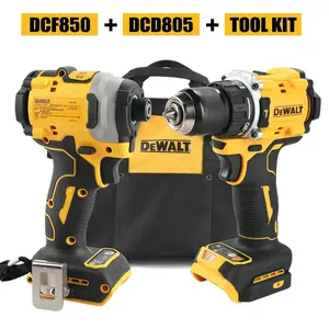 DeWalt DCF850 & DCD805 Lithium ion Brushless Electric Hand Drill, Impact Drill and Screwdriver Combo