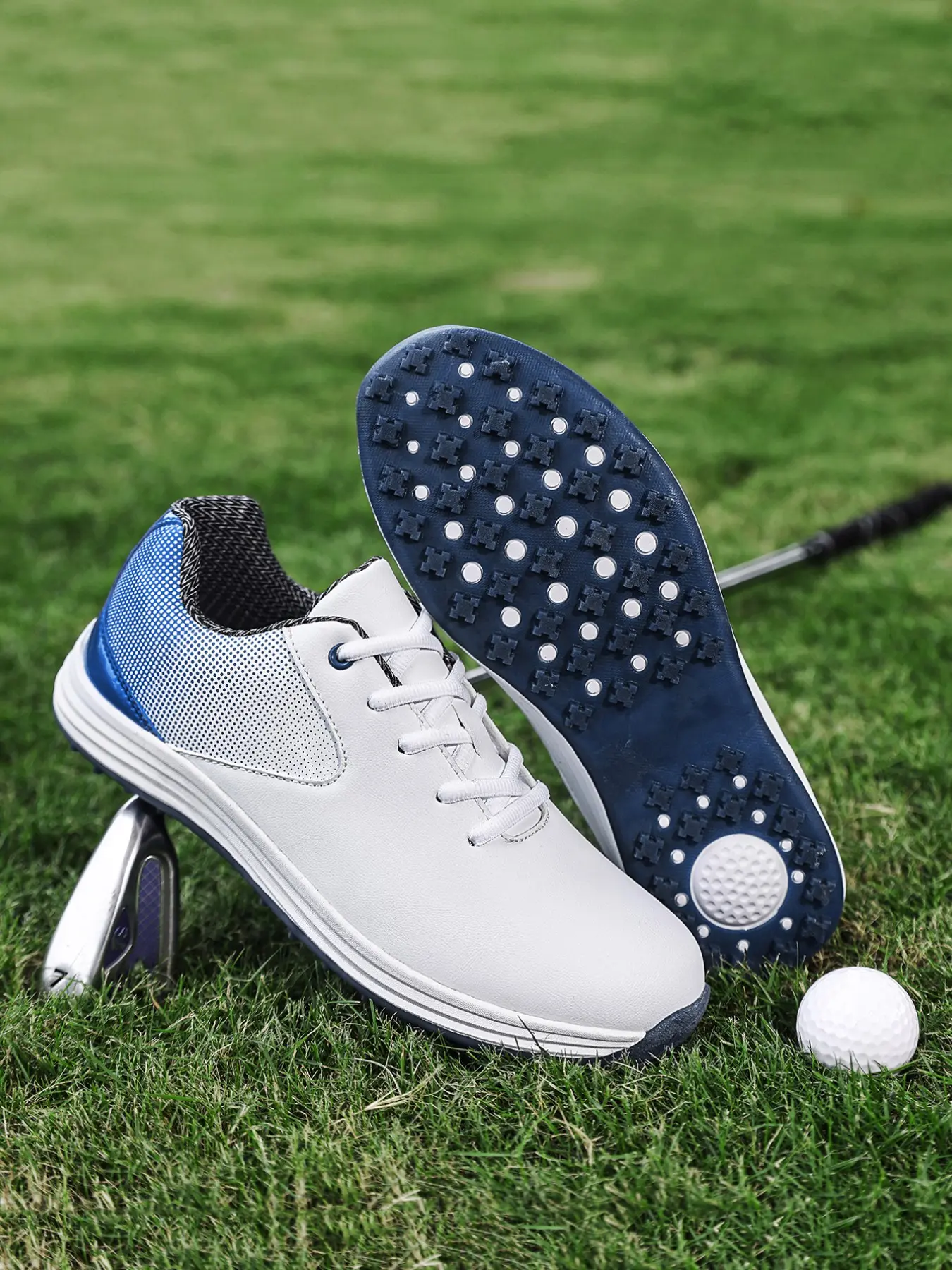 Men's Golf Shoes 2026 New Design, All-Season Low Top Round Toe, Anti-Slip Durable, PU Leather, Waterproof Oil-Resistant, Comfortable Sport Shoes, Golf Casual Shoes