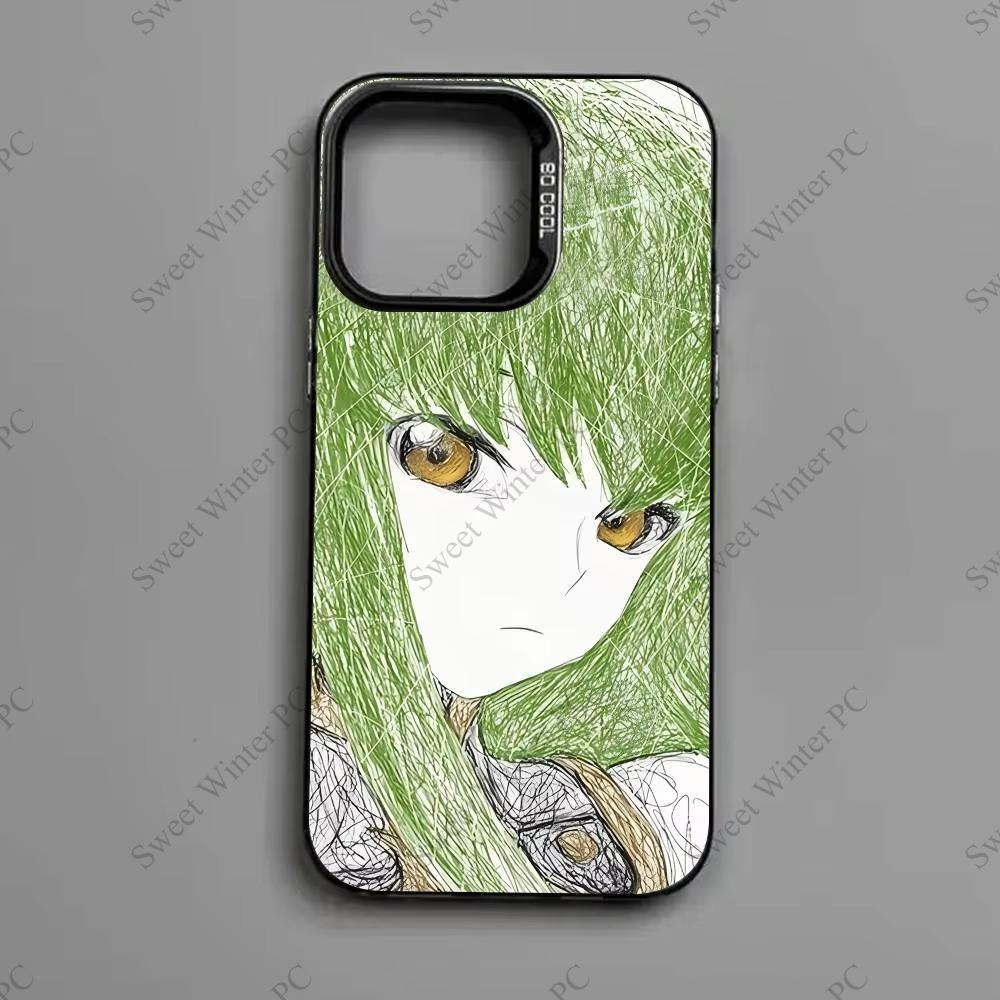 Luxury Comic Anime Code Geass Couple Phone Cases For iPhone 17 Promax Pro Air 16 Plus 15 14 13 Shockproof Protective Cover Perfect Christmas Halloween Birthday Gift