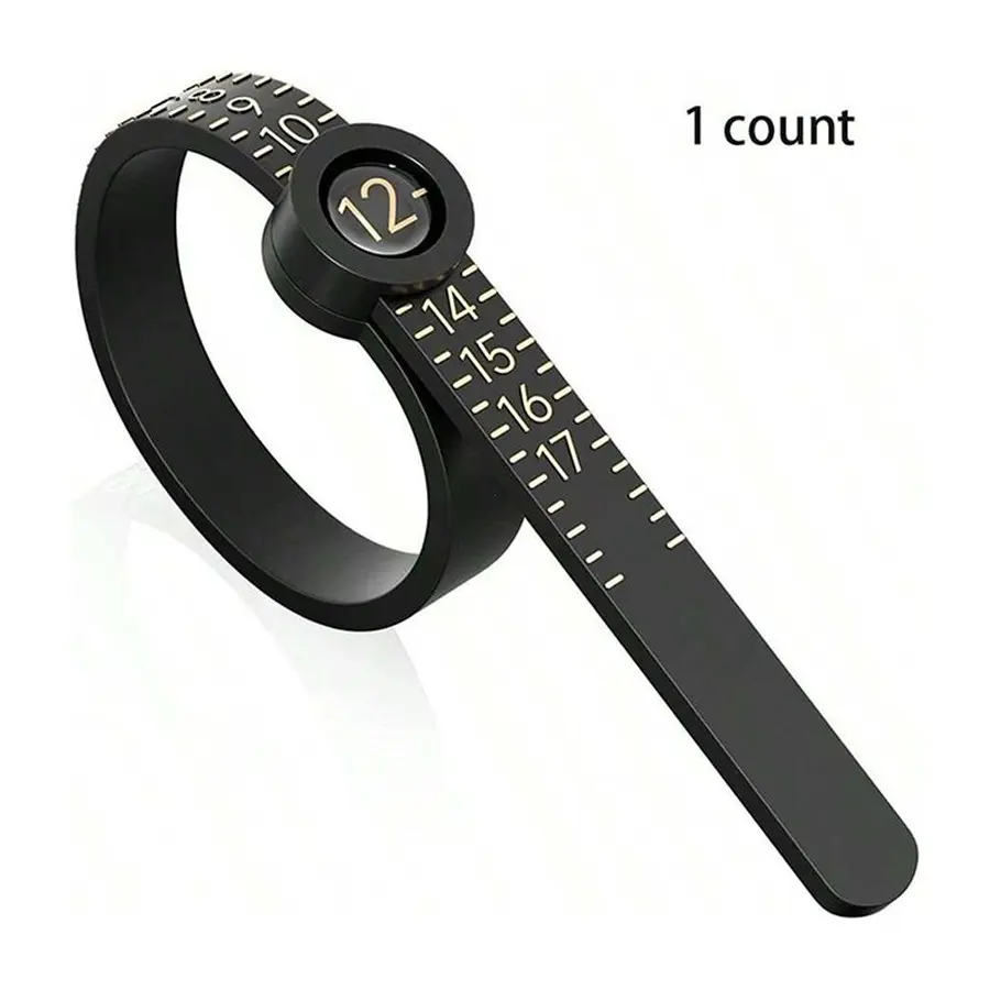 1pcs Ring Size Measuring Ruler with Magnifier, Precise Clear Scale, Jewelry Ring Sizing Tool
