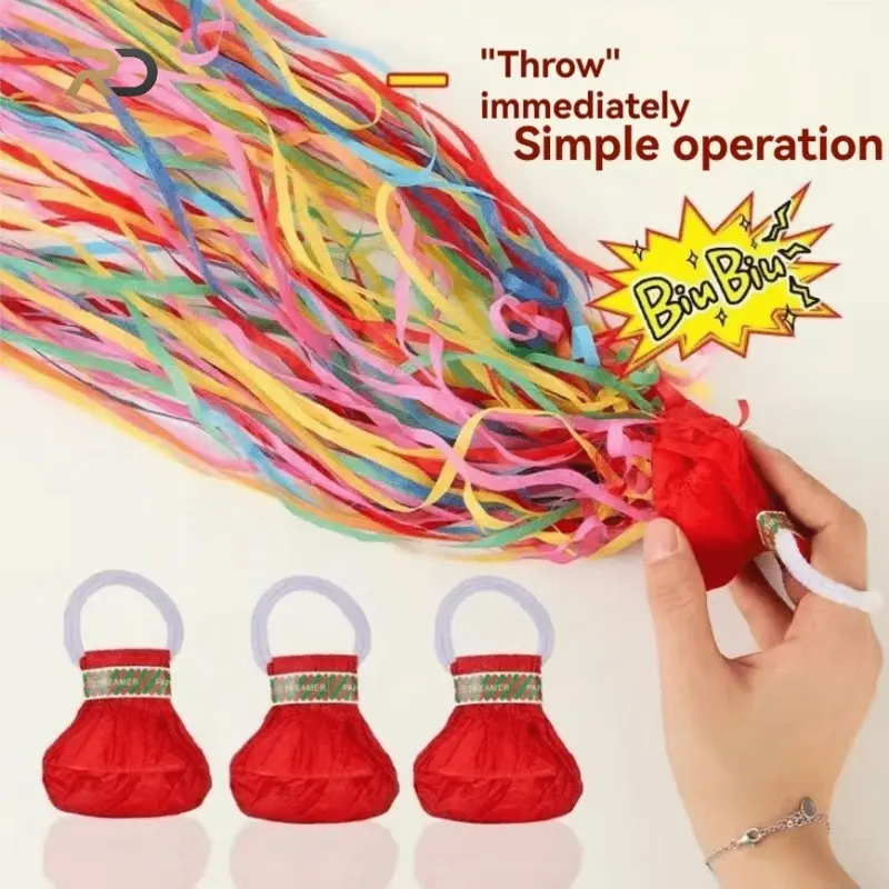 Convenient Handheld Pull Confetti Streamers, Safe Smokeless For Indoor Use, Surprise Decor for Proposal, Anniversary & Team Building Party