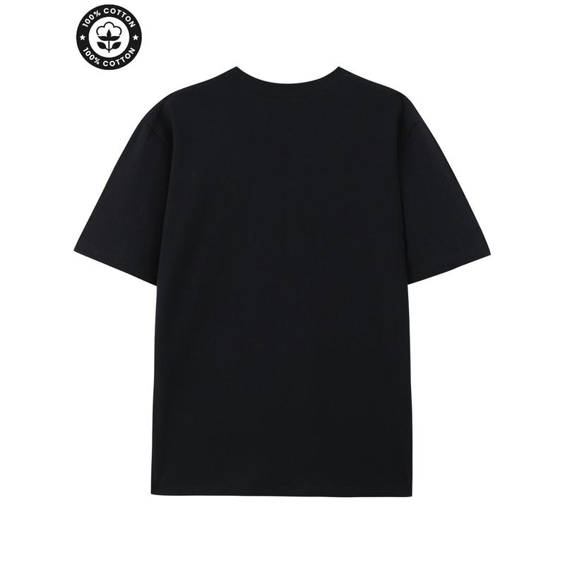 Men's 'I Clean the Room' Pattern T-Shirt - Black with White Cleaning Tool Design, High Elasticity Regular Fit Casual T-Shirt Suitable for Nannies and Cleaning Enthusiasts, Machine Washable, Nanny Uniform, Fun Printed Shirt, All-Season Clothing