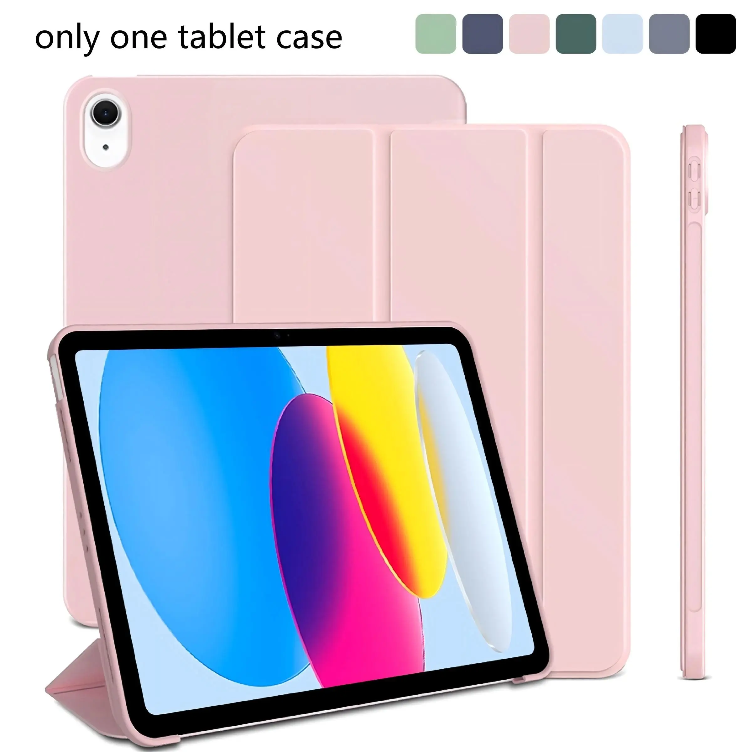 Solid Color Tablet Case, Casing, 1 Count Tablet Protective Cover, Shockproof Tablet Protector Compatible with iPad Series, Tablet Accessories