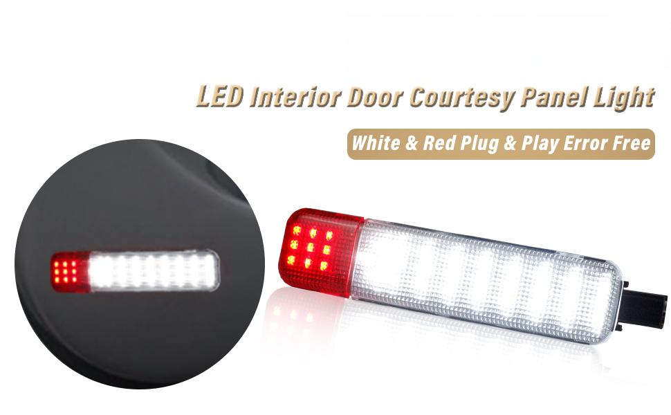 LED Interior Door Light Assembly Compatible with 1999-2006 Chevrolet Silverado 1500/2500 HD/3500 HD & GMC Sierra 1500, Yukon, C-Series Trucks